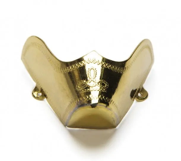 Golden metal snip toe boot tips