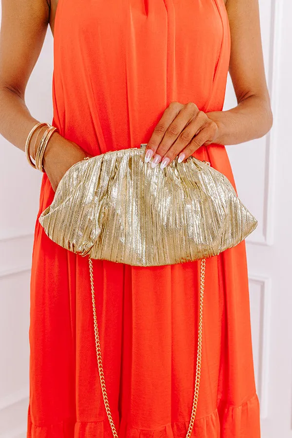 Golden Moment Metallic Clutch