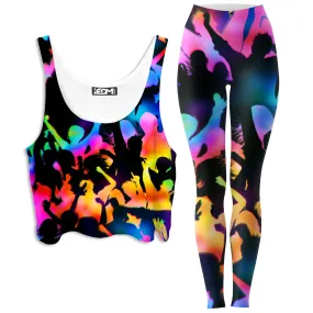 Good Vibes Crop Top and Leggings Combo