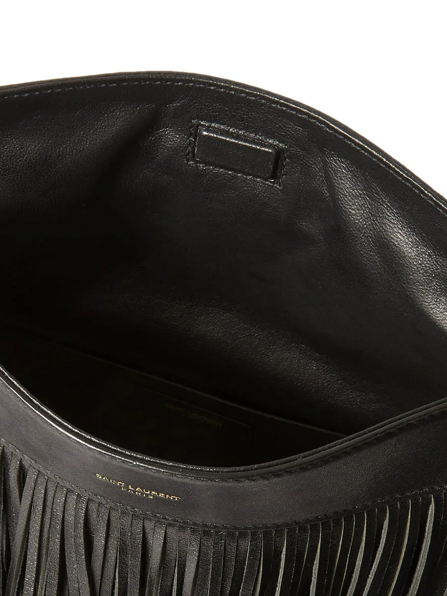 Grace Large Fringed Leather and Suede Shoulder Bag