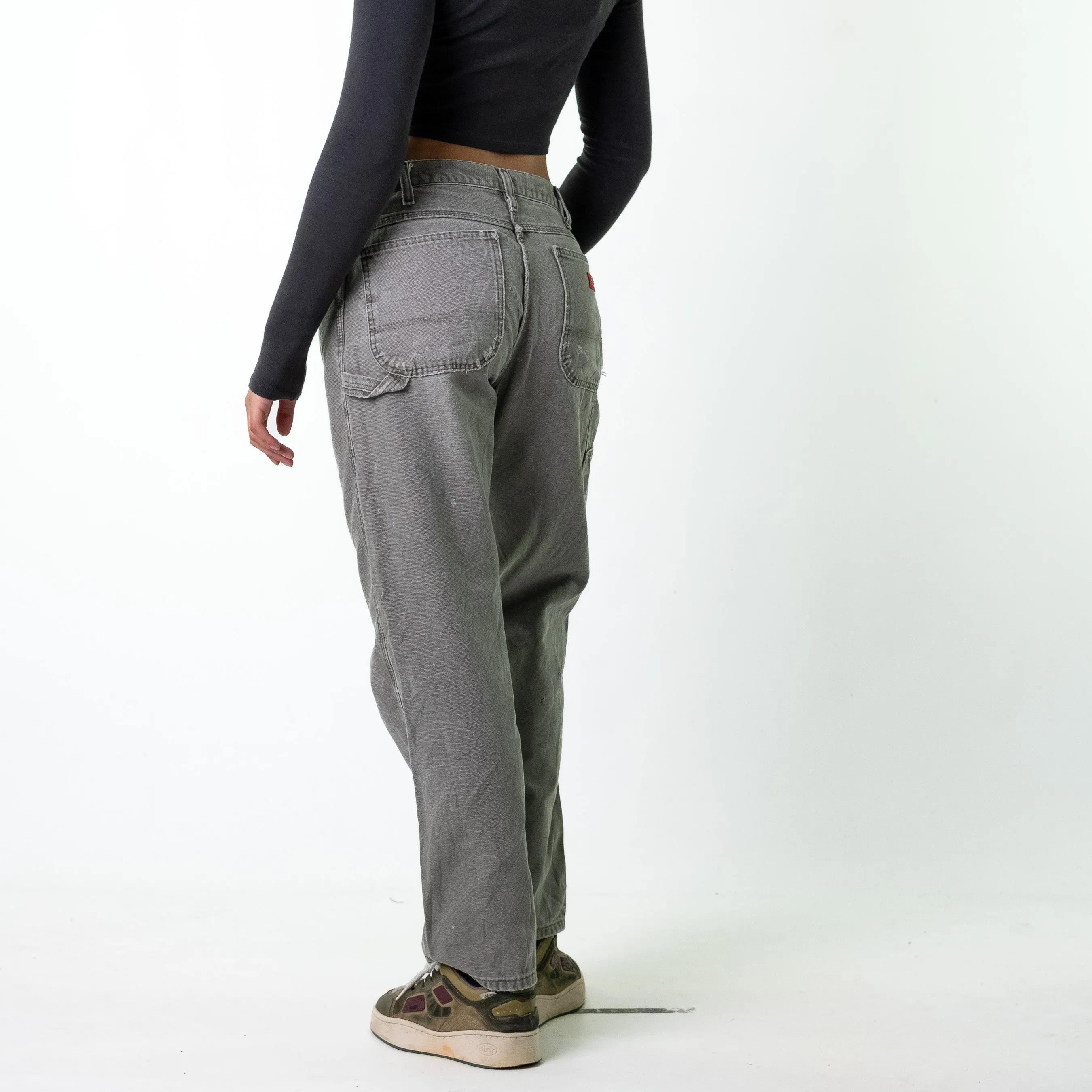 Green 90s Dickies  Cargo Skater Trousers Pants Jeans (33x32)