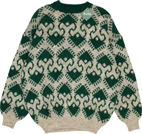 Green Patterned Jumper | ThriftTale