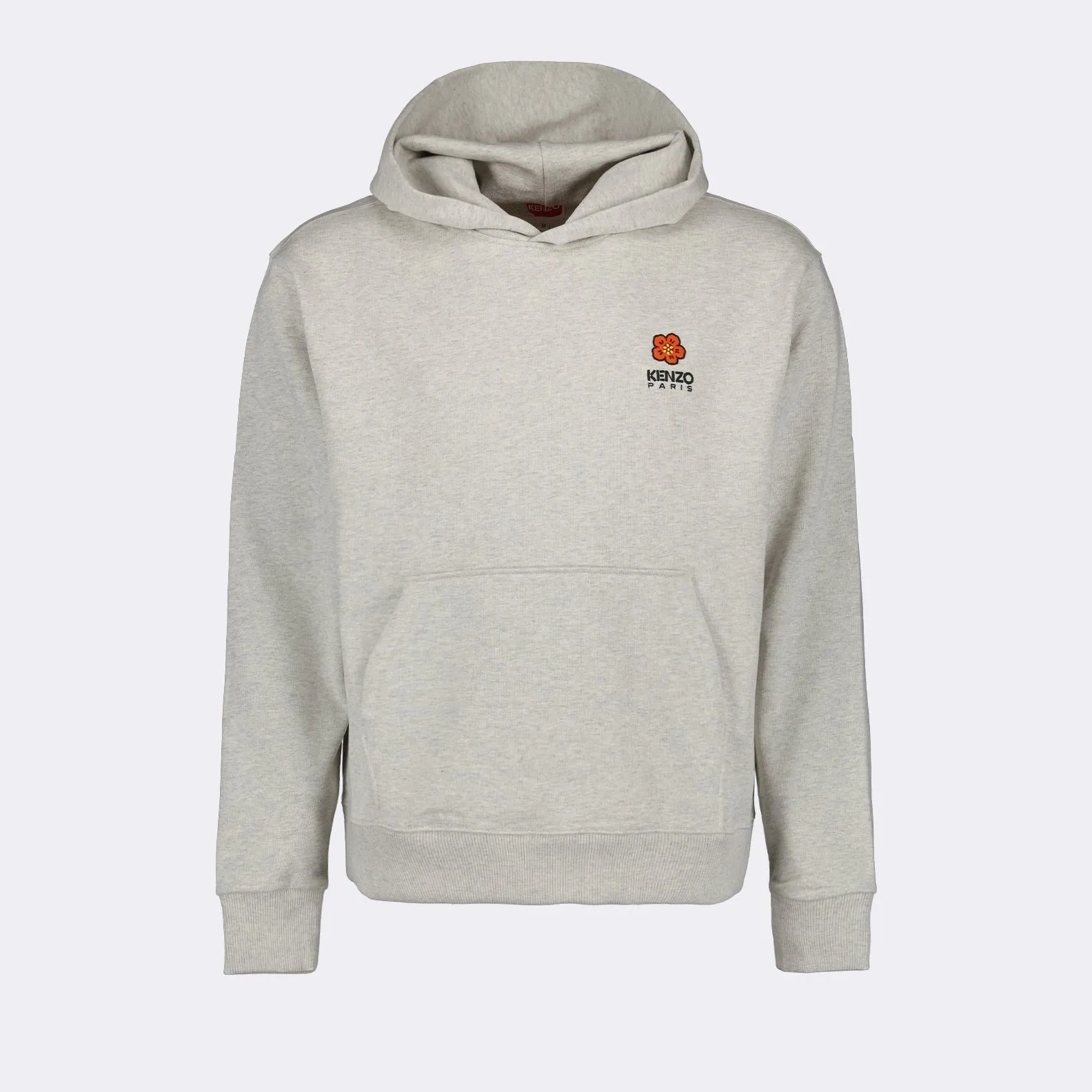 Grey Hoodie with Boke Flower