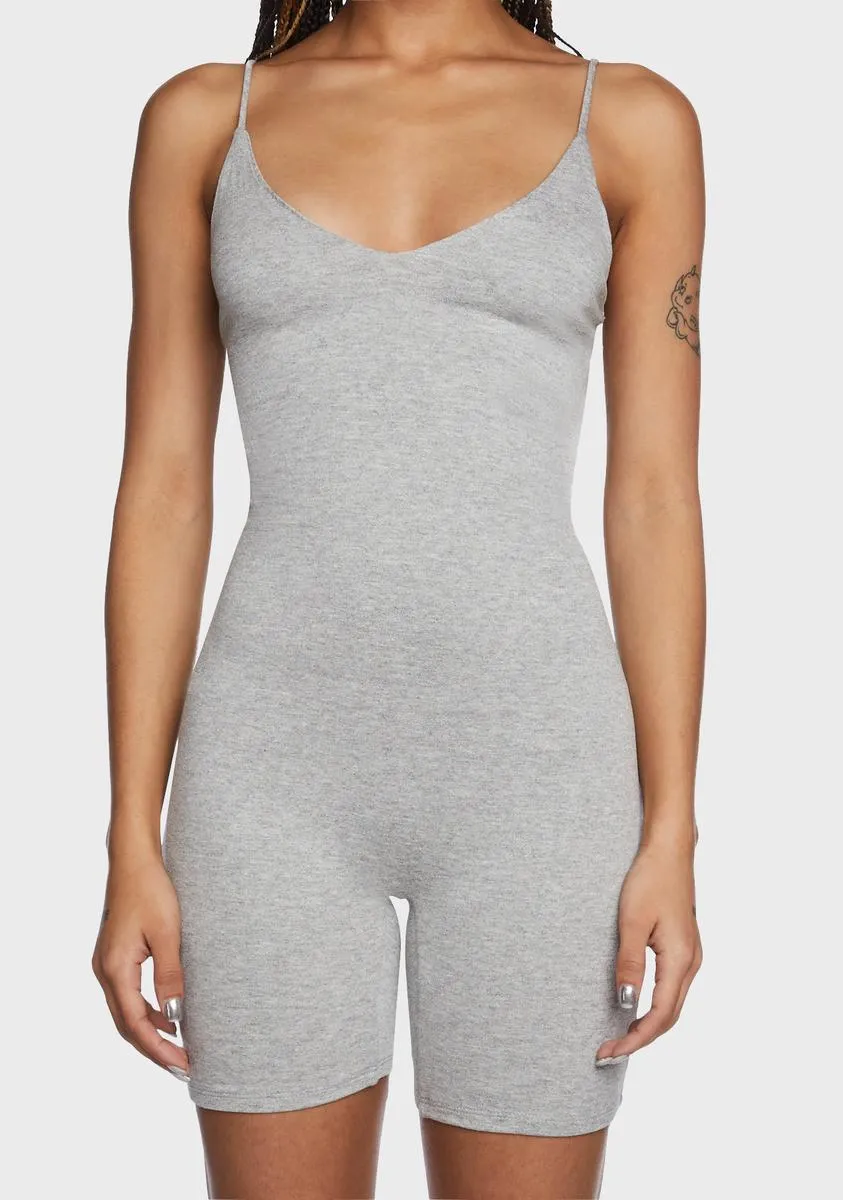 Grey Met With Resistance Playsuit Romper-