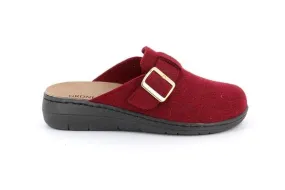 Grunland Womens Dasa Leather Slipper - Love/Red