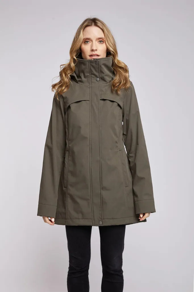 Hannah Waterproof Stylish Stretch Cotton Commuting Jacket | Mia Melon