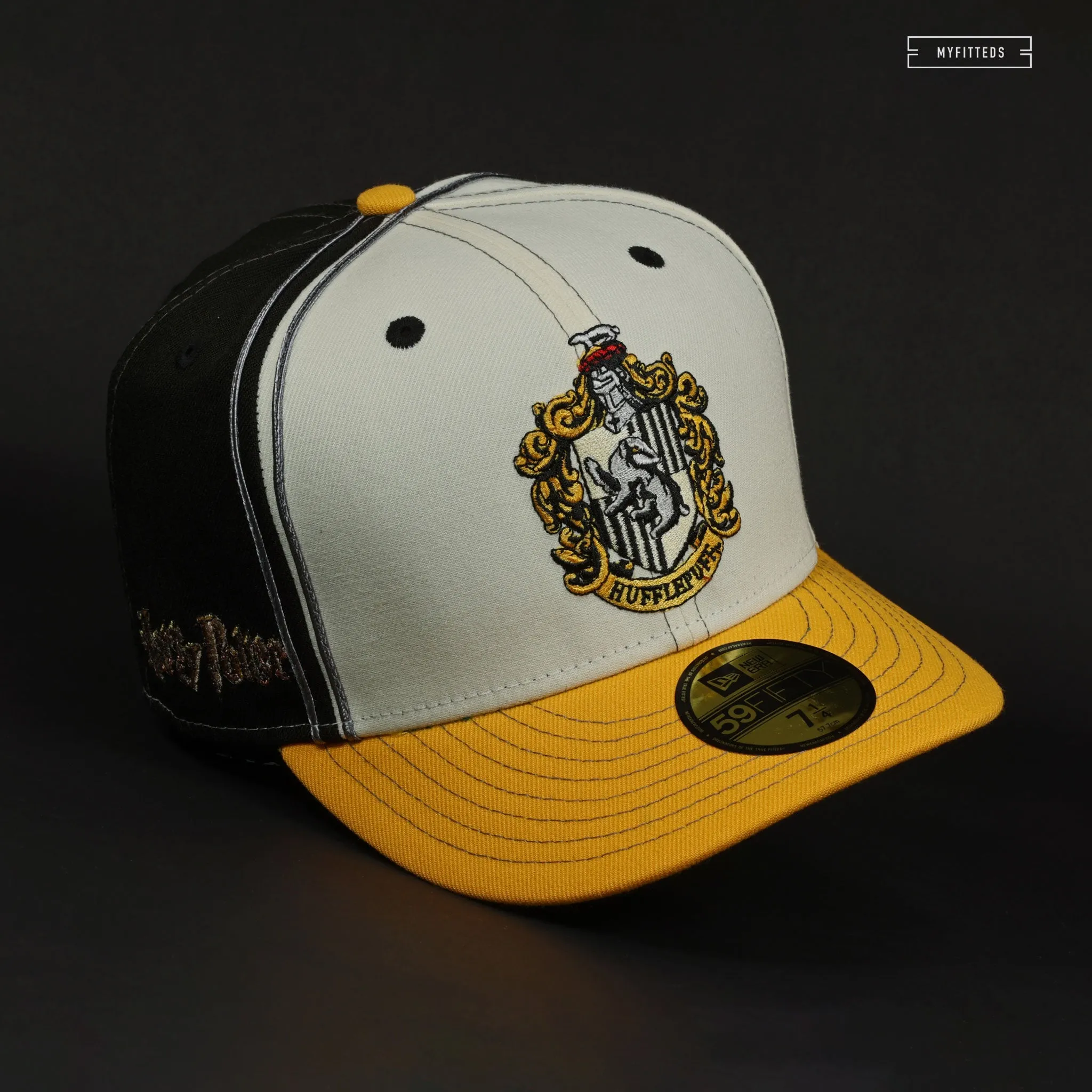 HARRY POTTER HOUSE HUFFLEPUFF DIAGONAL BLOCK NEW ERA FITTED CAP