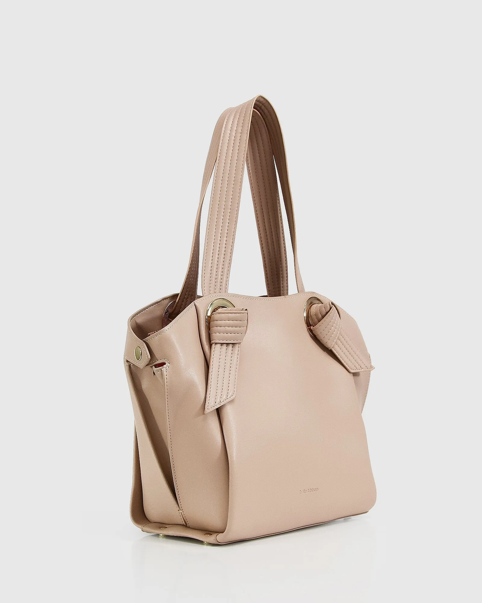 Heart Of Gold Leather Shoulder Bag - Latte