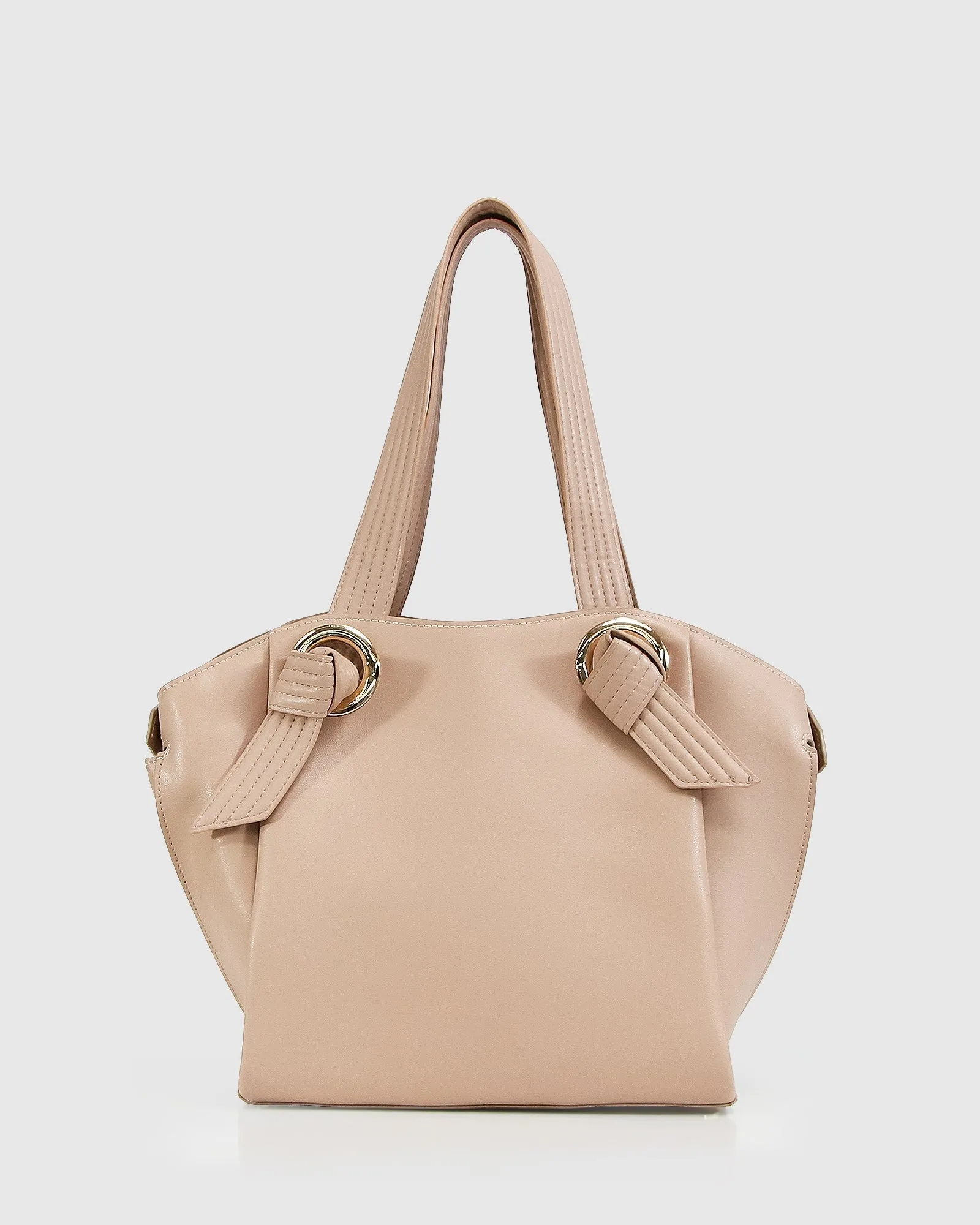 Heart Of Gold Leather Shoulder Bag - Latte