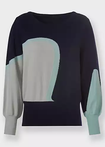 Heine Colourblock Jumper | Grattan