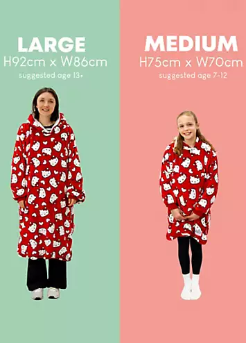 Hello Kitty Love Hearts Wearable Hooded Fleece Blanket | Kaleidoscope