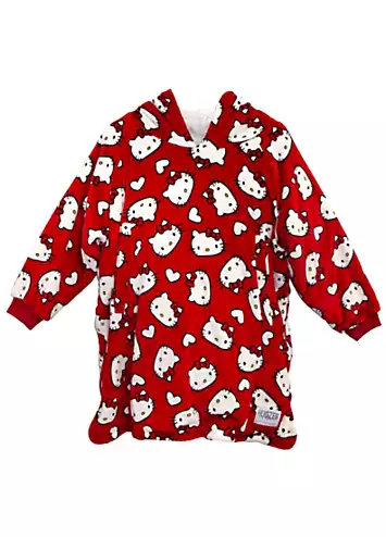 Hello Kitty Love Hearts Wearable Hooded Fleece Blanket | Kaleidoscope