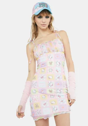 Hello Kitty Patchwork Bodycon Dress-