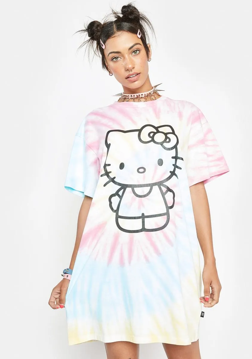 Hello Kitty Tie Dye Tee Dress-