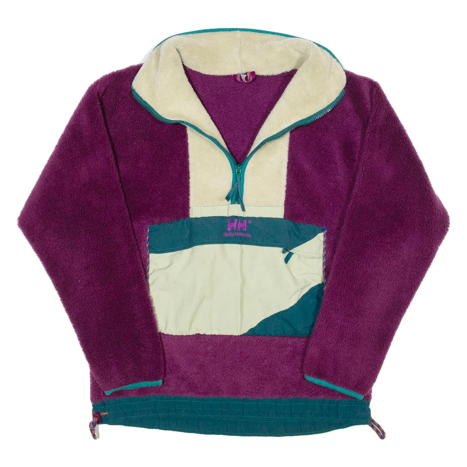 HELLY HANSEN Pullover Womens Fleece Jacket Purple 90s M