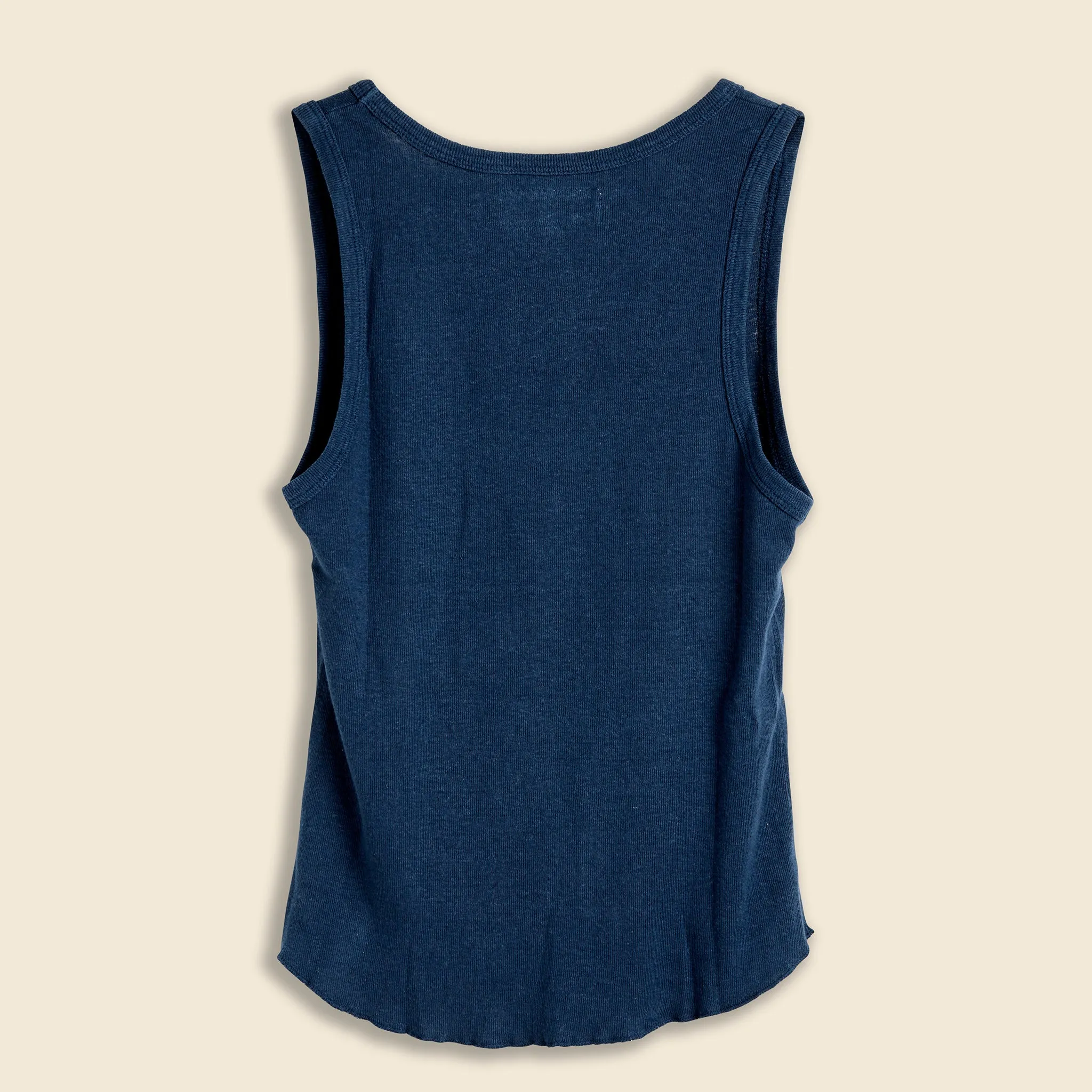 Hemp Rib Tank - Navy Indigo