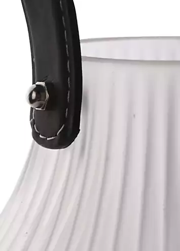 Hestia Battery Operated Frosted White Portable Lantern | Kaleidoscope