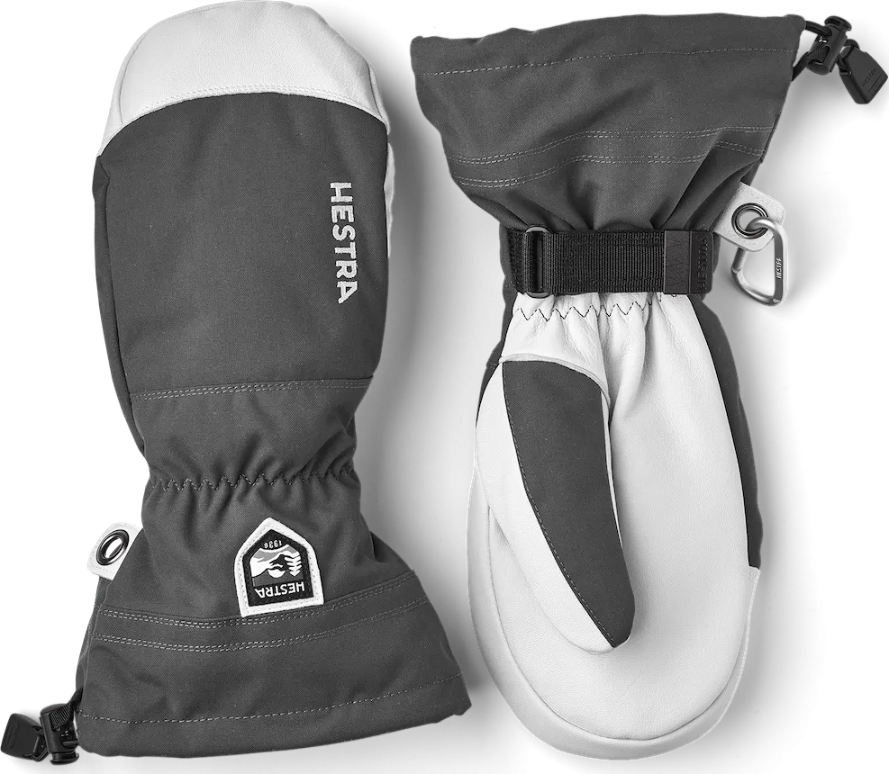 Hestra Army Leather Heli Ski Mitt Grey | Buy Hestra Army Leather Heli Ski Mitt Grey here | Outnorth