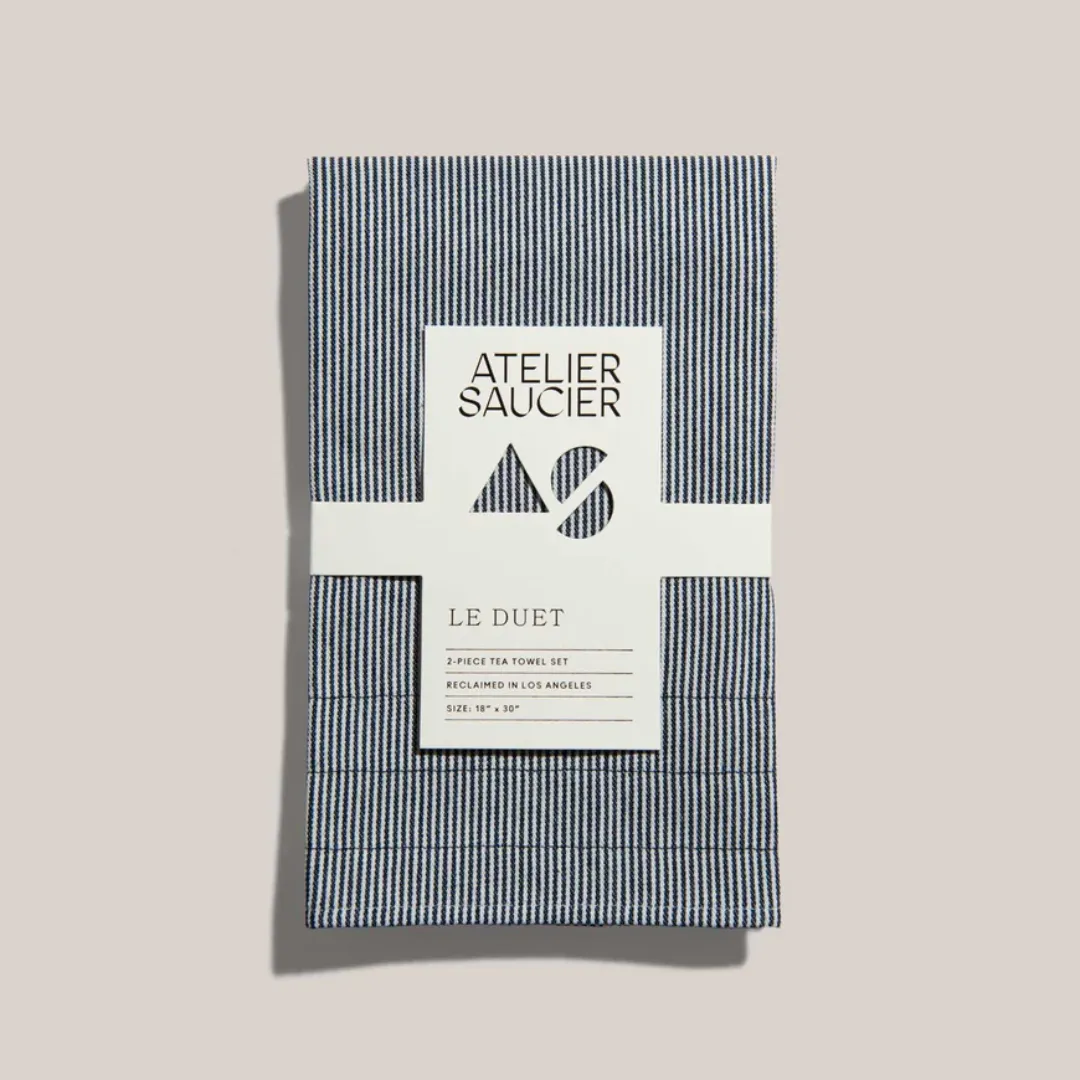 Hickory Stripe Tea Towels (Set of 2)