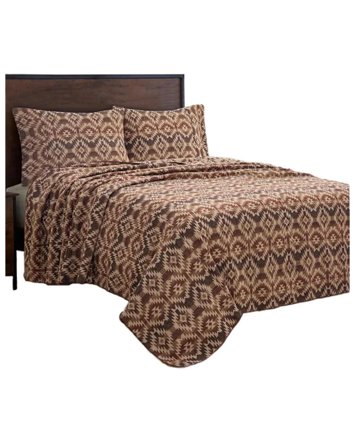 HiEnd Accents 2pc Mesa Wool Blend Blanket Set - Twin