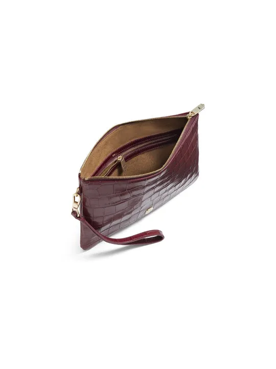 Highbury ruby croc Clutch bag