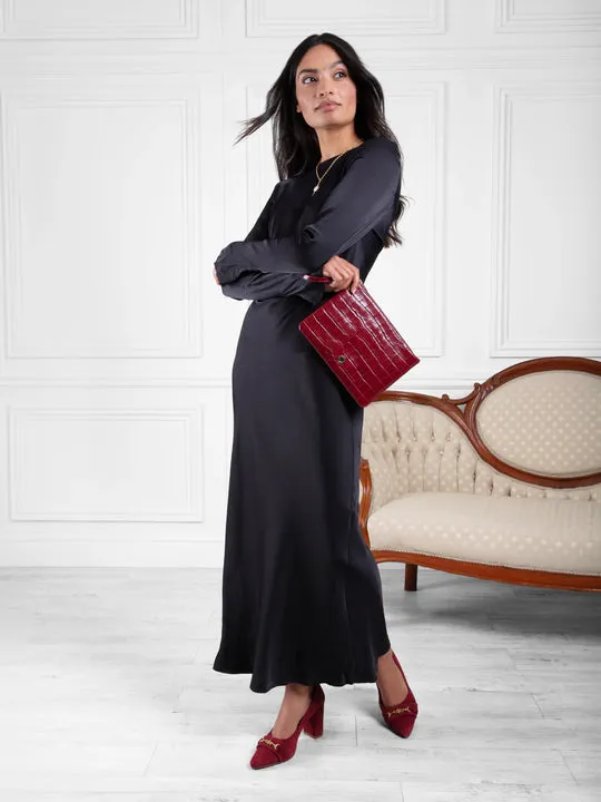 Highbury ruby croc Clutch bag