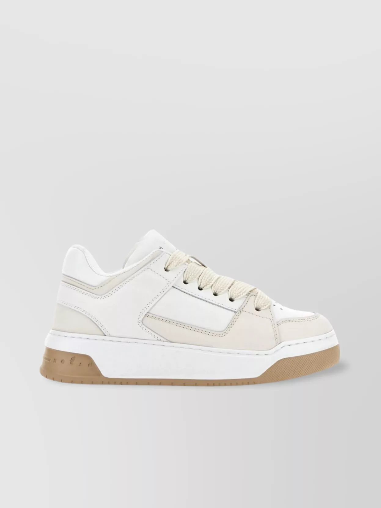 Hogan   Calf leather panelled sneakers with rubber sole