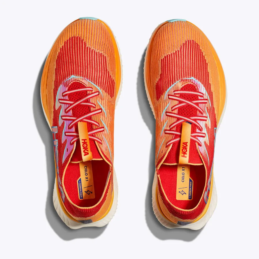 Hoka Cielo X1 Running Shoes Cerise / Solar Flare