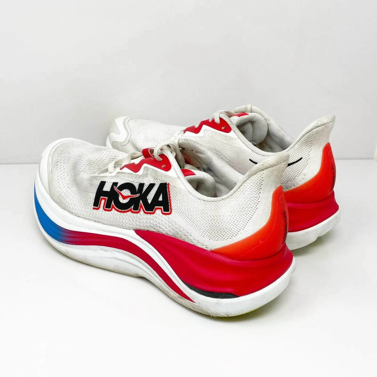 Hoka One One Mens Skyward X 1147911 BVR White Running Shoes Sneakers Size 10.5 D