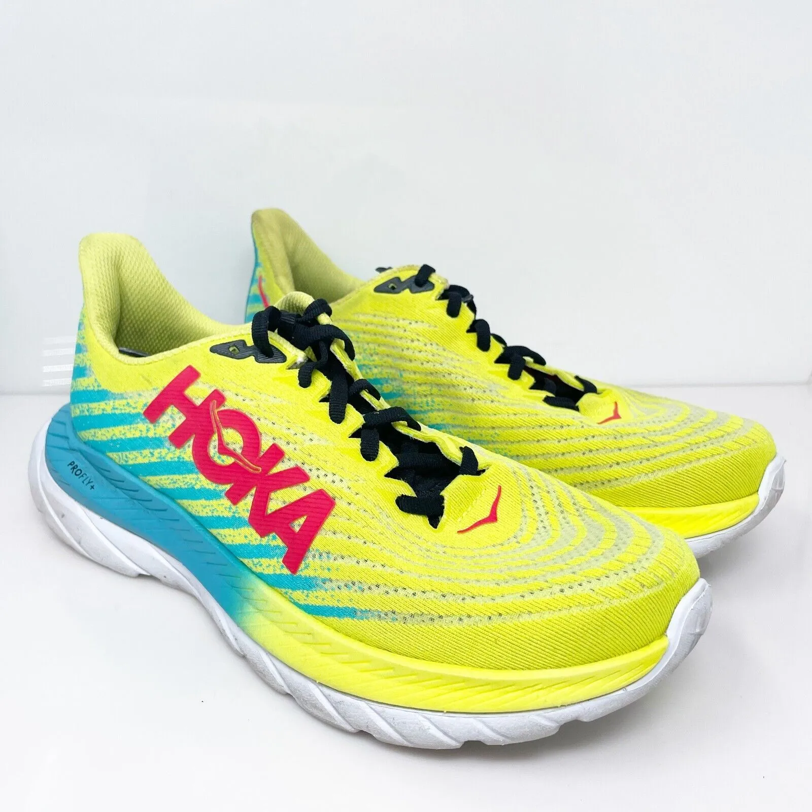 Hoka One One Womens Mach 5 1127894 EPSB Yellow Running Shoes Sneakers Size 9 B