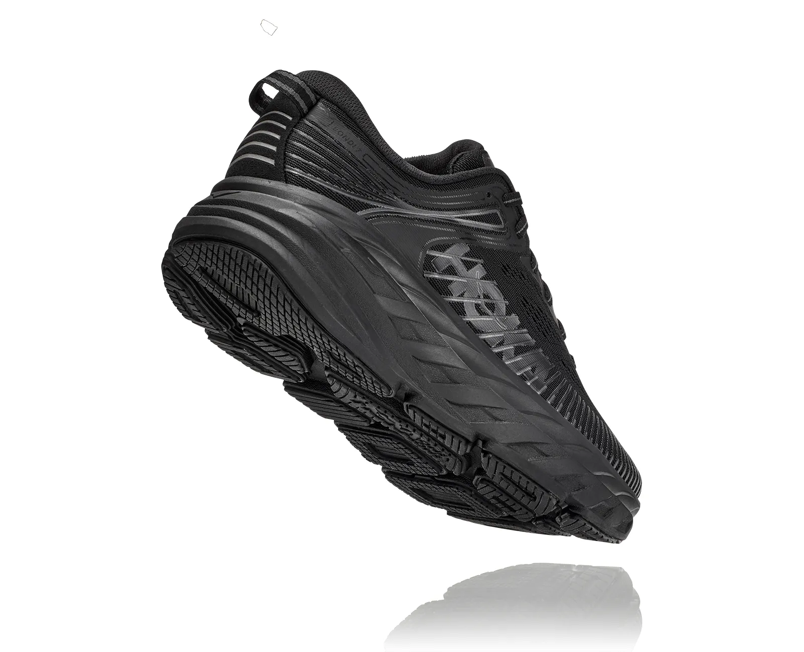 Hoka Womens Bondi 7 ** Medium Width**- Black/Black