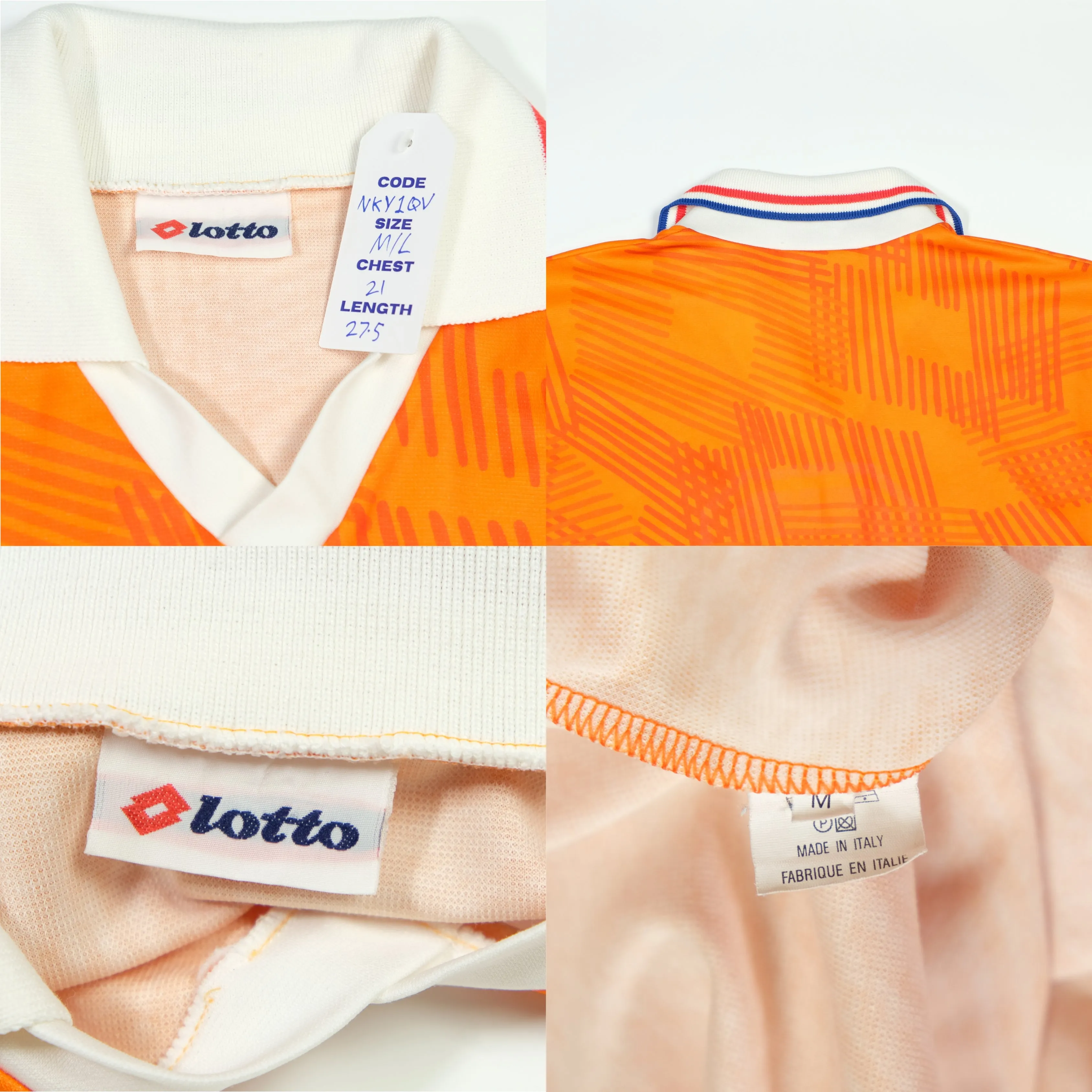 Holland/Netherlands 1994/1995 Original Home Football Shirt Lotto Medium/Large