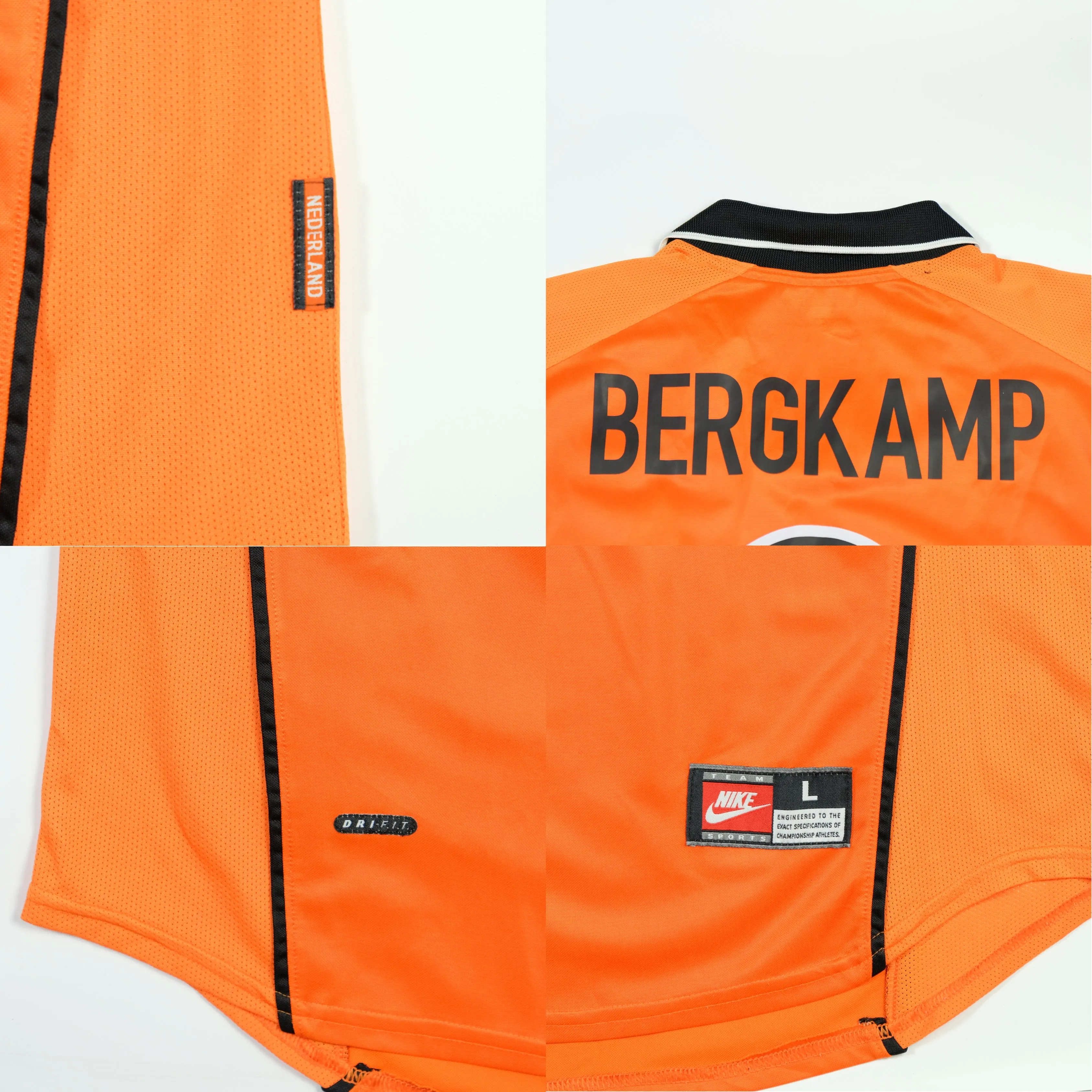 Holland/Netherlands Bergkamp Nike 1998/1999 Original Home Football Shirt Large