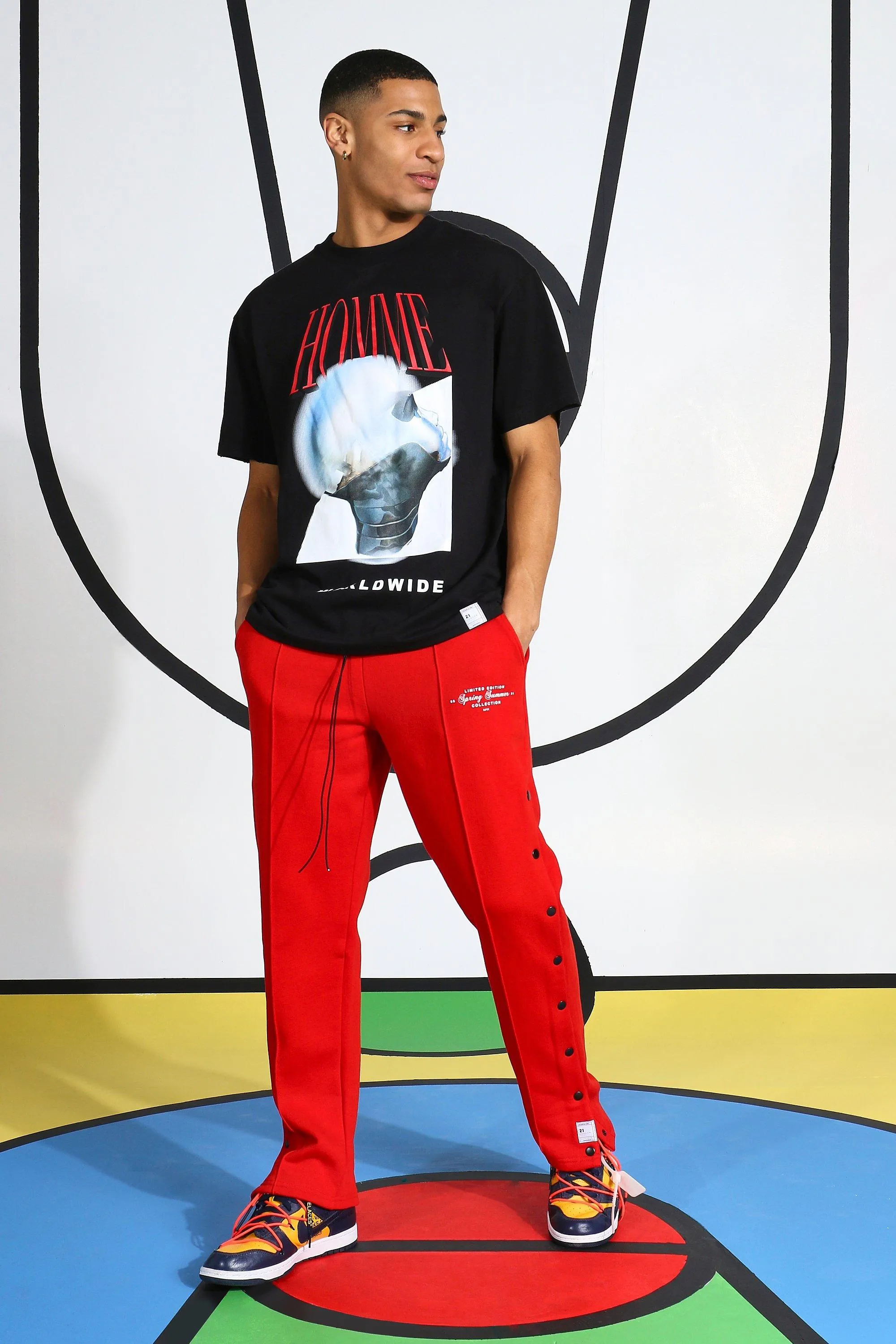 Homme Tracksuit With Popper Joggers