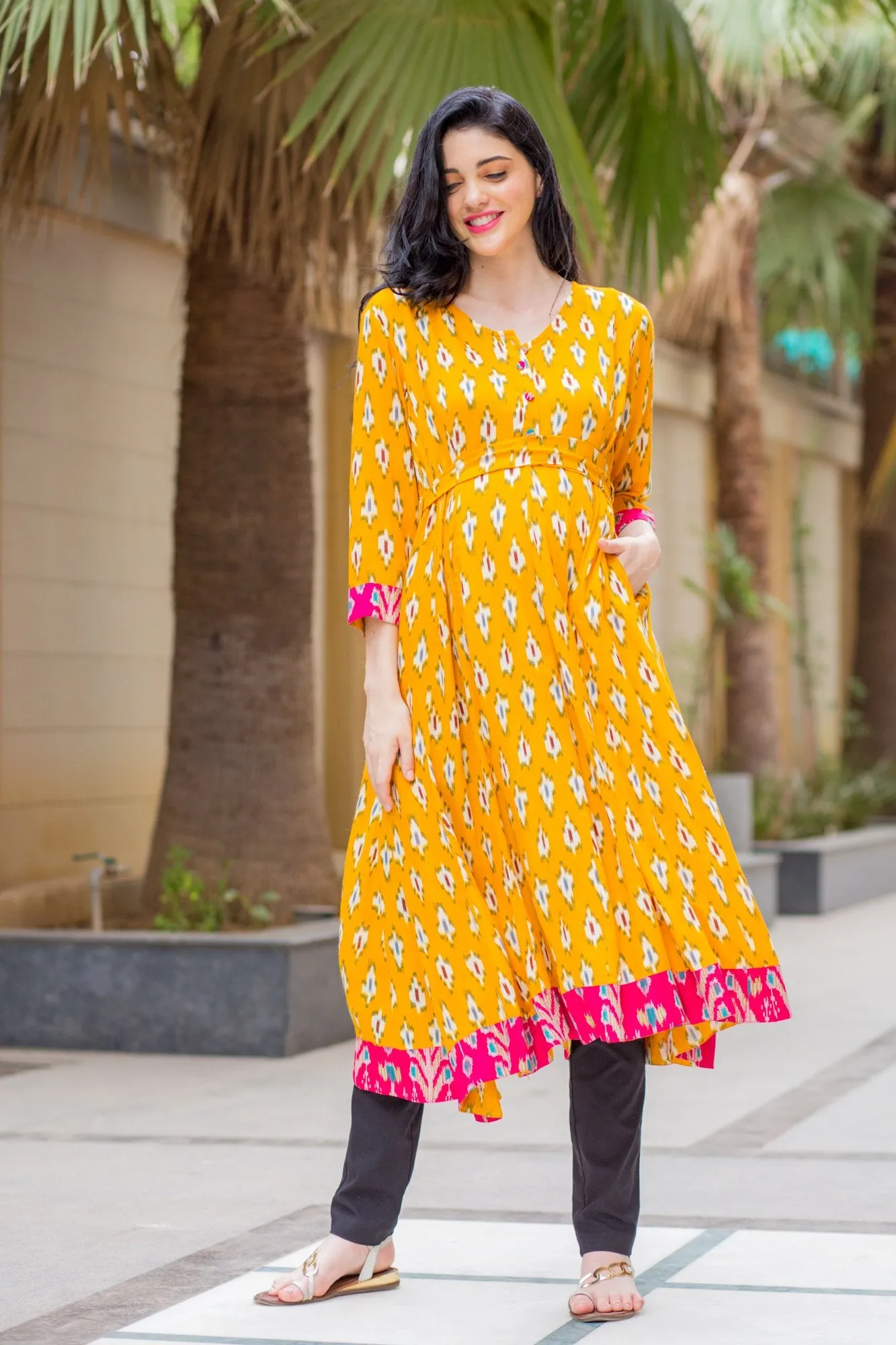 Honeydew Maternity & Nursing Anarkali Kurta