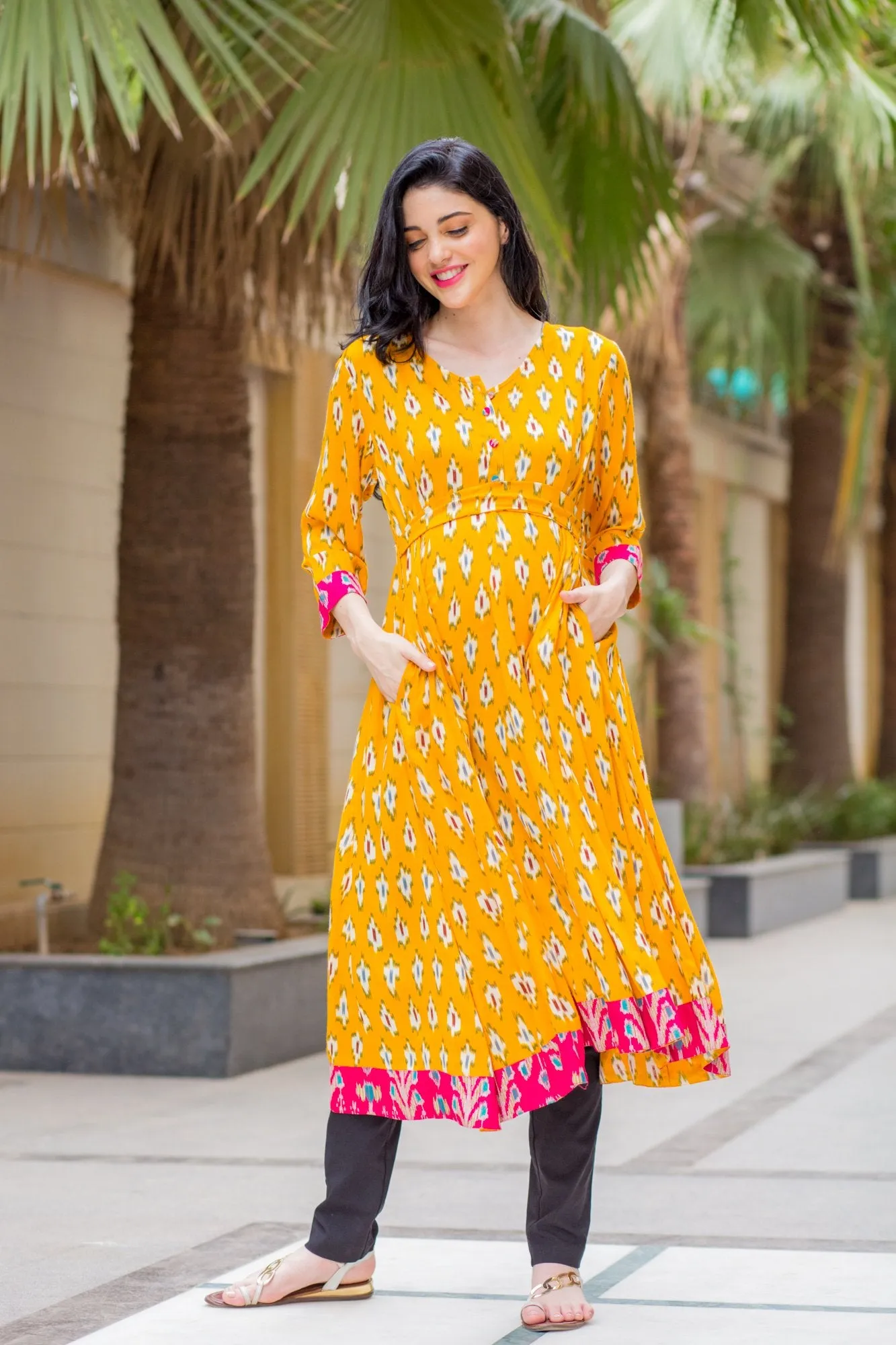 Honeydew Maternity & Nursing Anarkali Kurta
