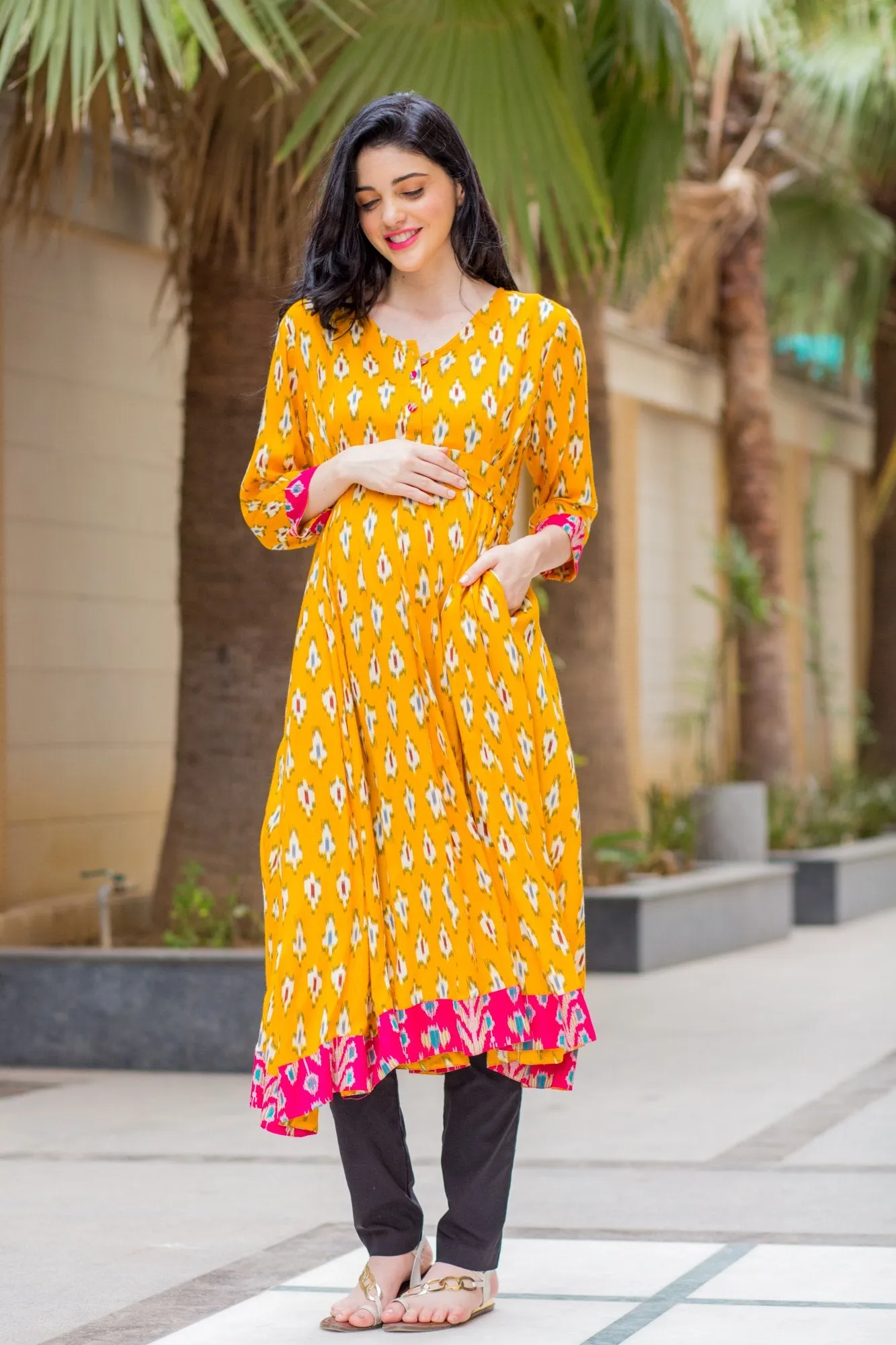 Honeydew Maternity & Nursing Anarkali Kurta