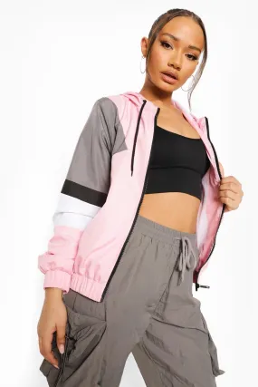 Hooded Colorblock Windbreaker