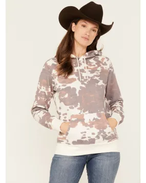 Hooey Women's Plains Cow Print Hoodie