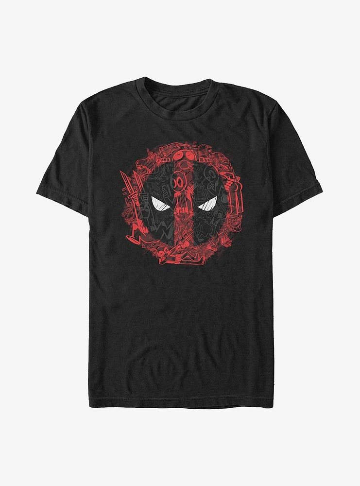 Hot Topic Marvel Deadpool Icons T-Shirt