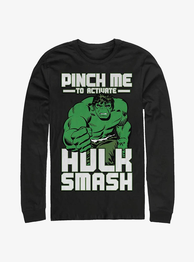Hot Topic Marvel Hulk Smash Pinch Long-Sleeve T-Shirt