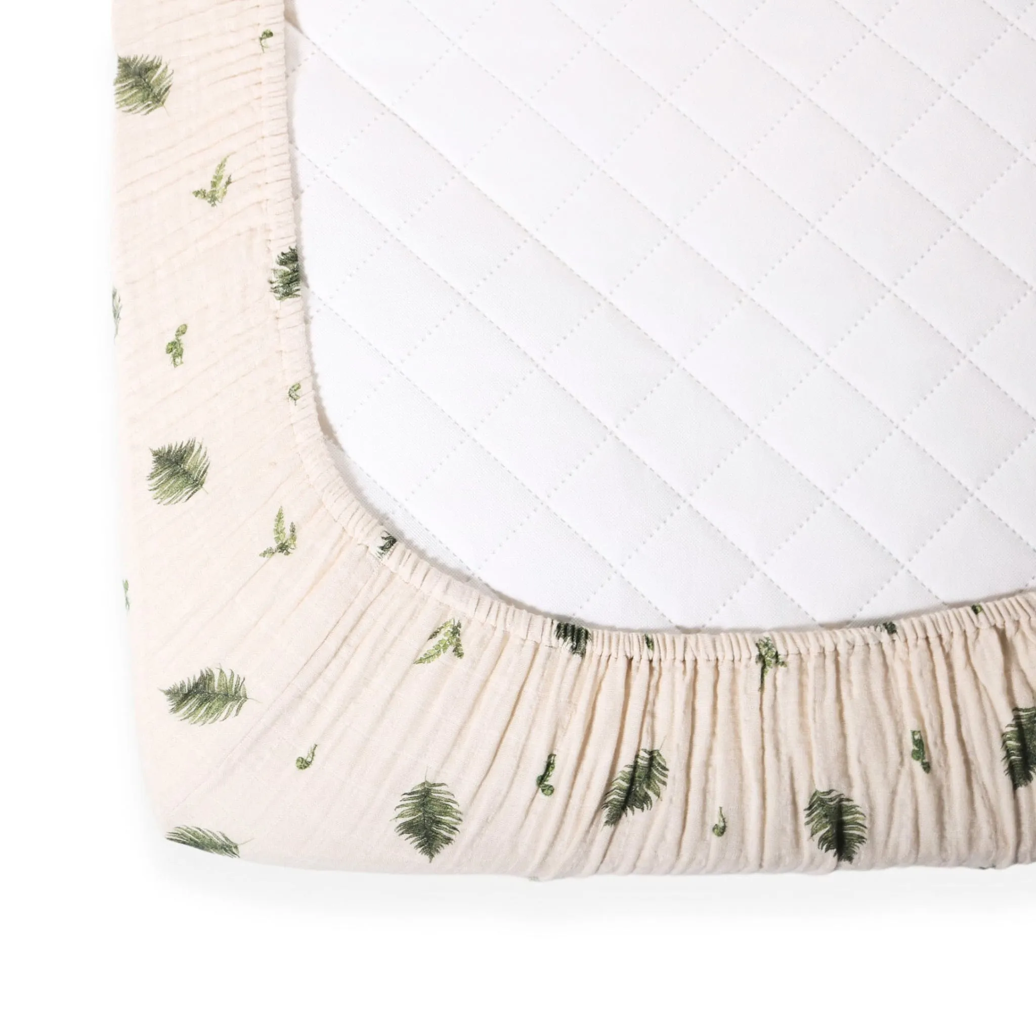 House of Elia Baby Crib Fitted Sheet - Fern  - Clement