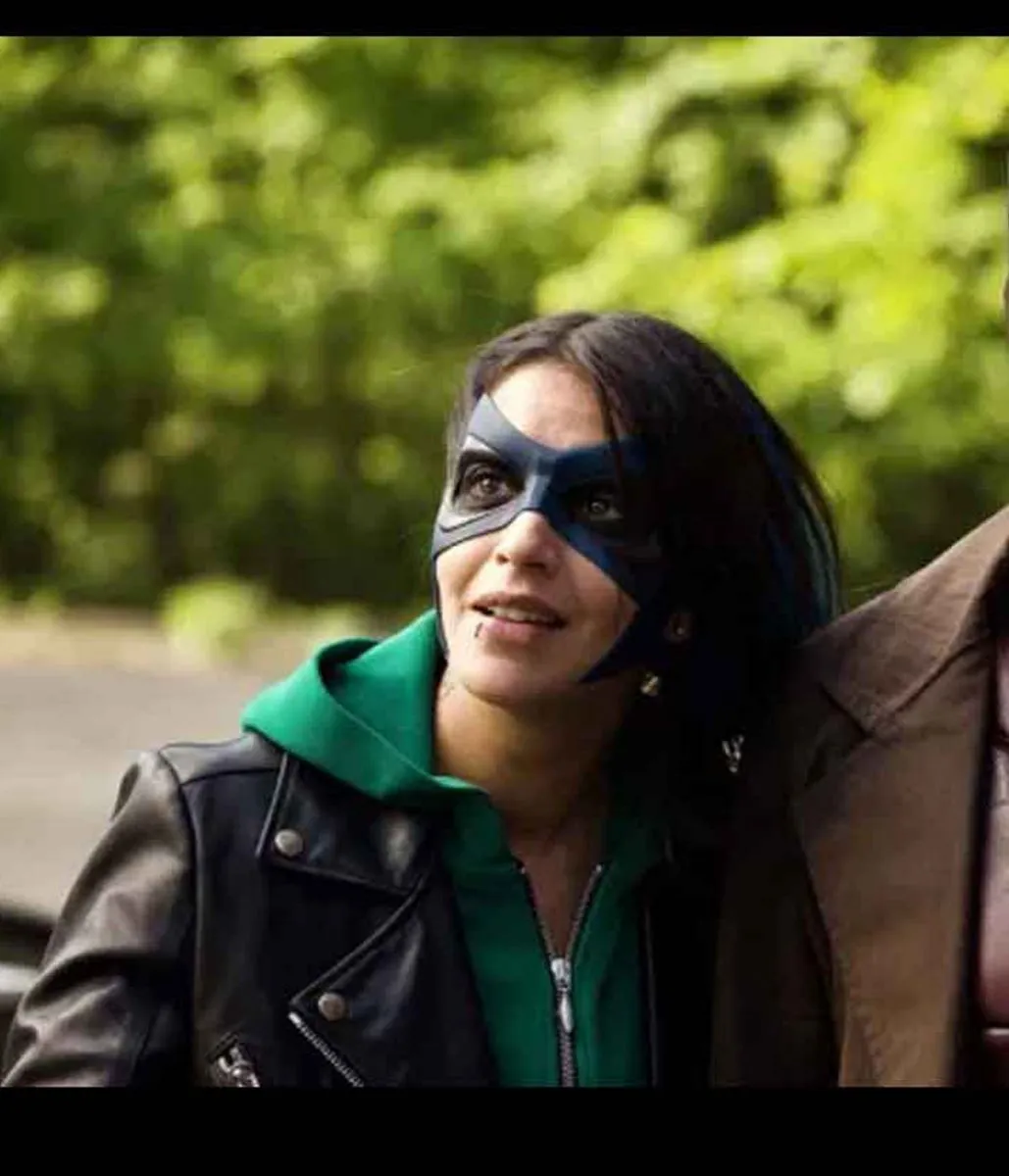 How I Became a Super Hero Leïla Bekhti Motorcycle Jacket