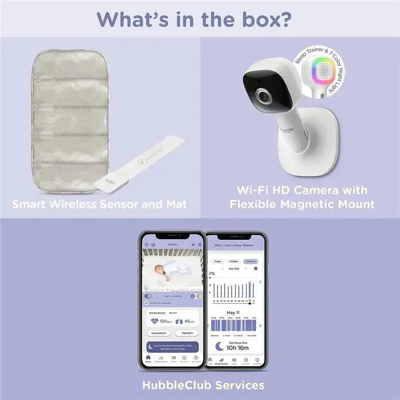 Hubble - Dream+ Smart Wireless Sensor Mat with Wi-Fi Baby Video Camera