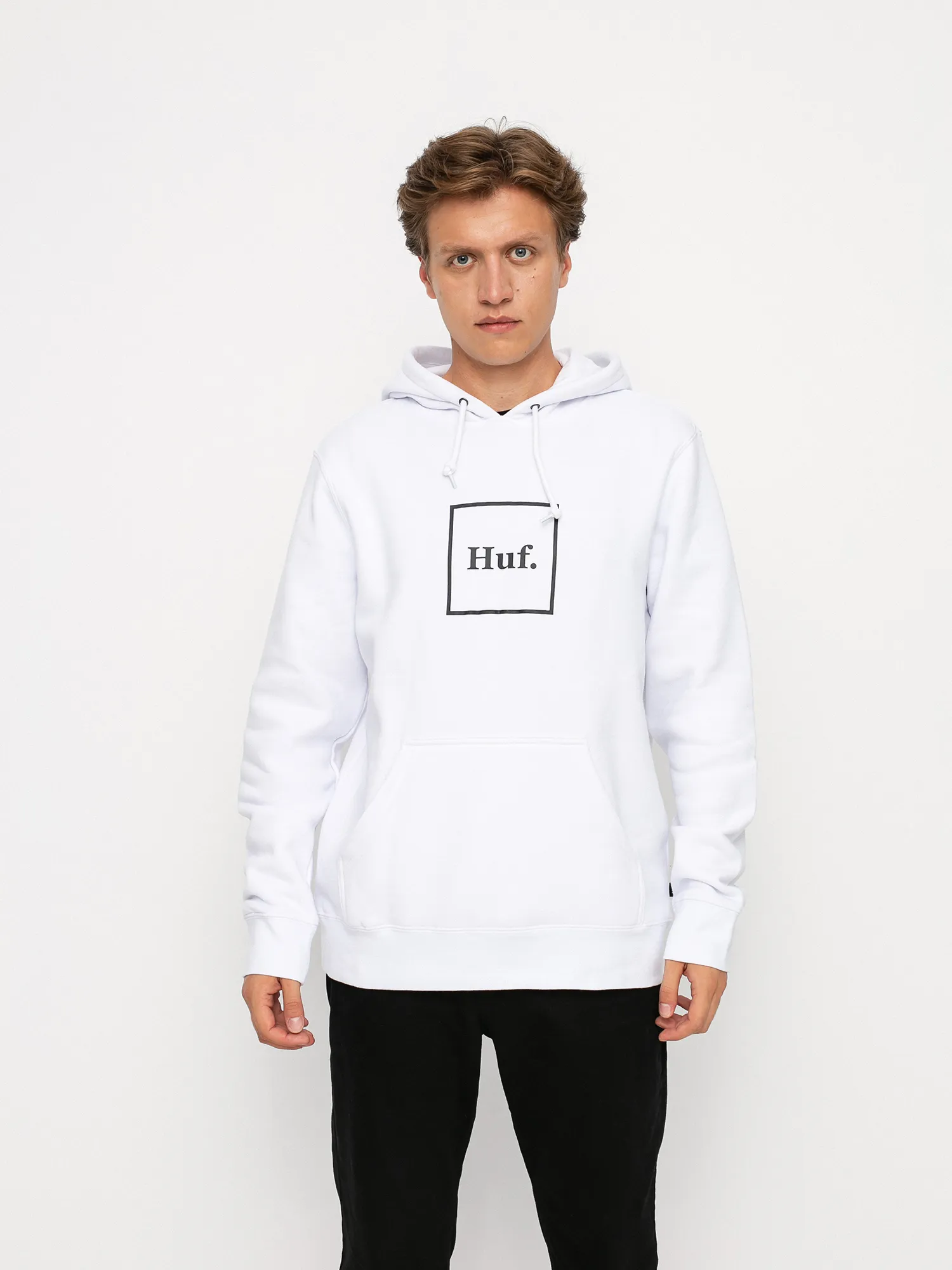 HUF Essentials Box Logo HD Hoodie (white)