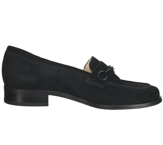 högl Damen Echtleder-Slipper modische Schlupf-Schuhe 2-10 2702 0100 Schwarz