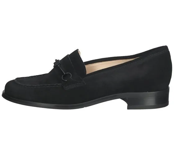 högl Damen Echtleder-Slipper modische Schlupf-Schuhe 2-10 2702 0100 Schwarz