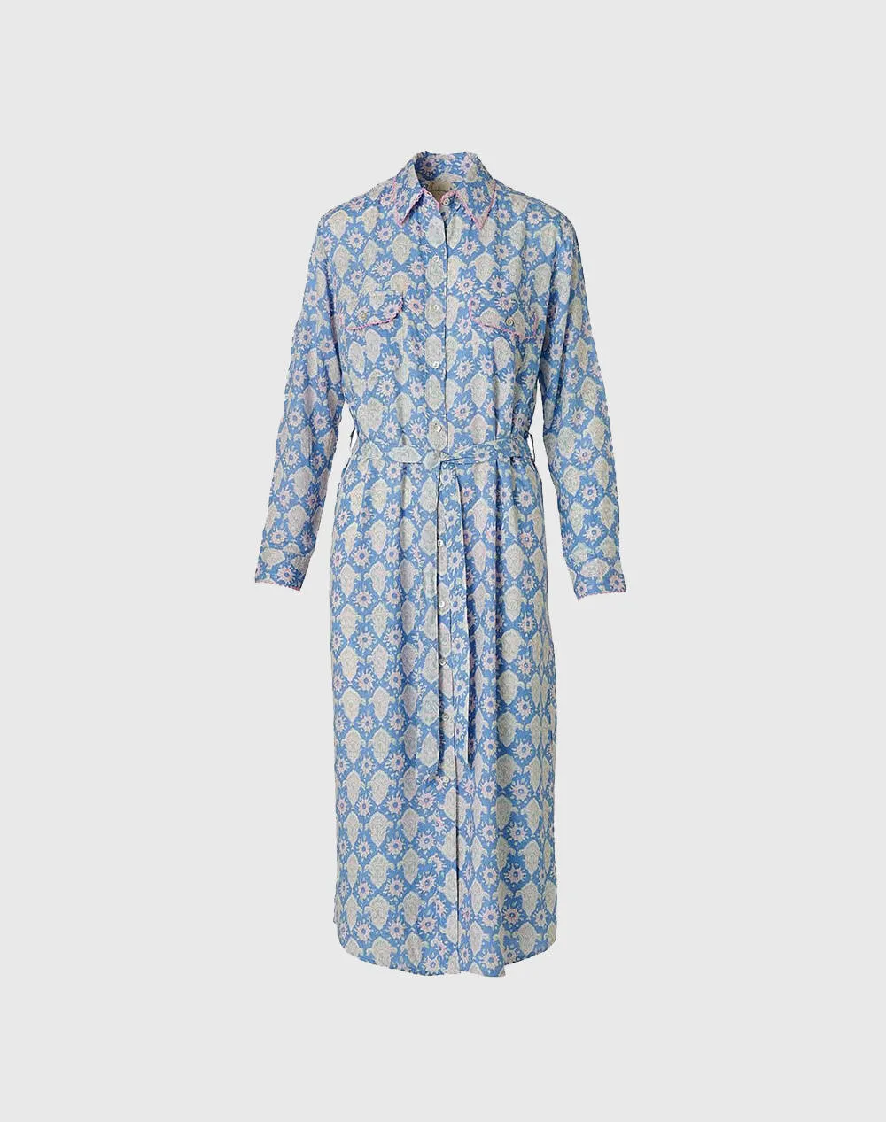 INDIRA LONG TUNIC WITH PRINTED PATTERN