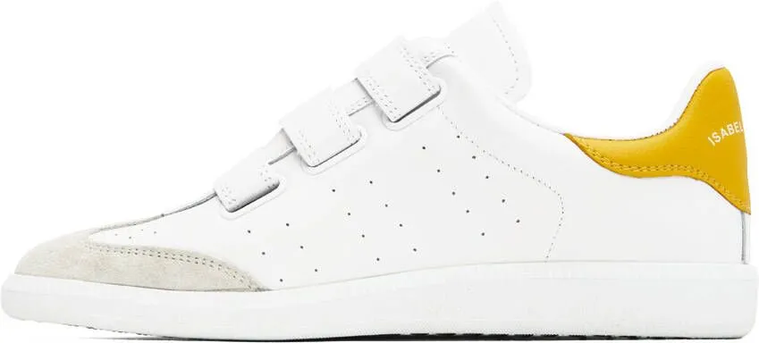 Isabel Marant White & Yellow Beth Sneakers
