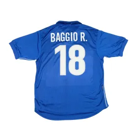 Italy Baggio 18 1997/1998 Nike Original Home Football Shirt Large